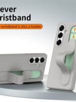 For Samsung Galaxy S24+ Case Customizable Smart Key Control Wristband Kickstand PC + Silicone Phone Cover by The Case Factory