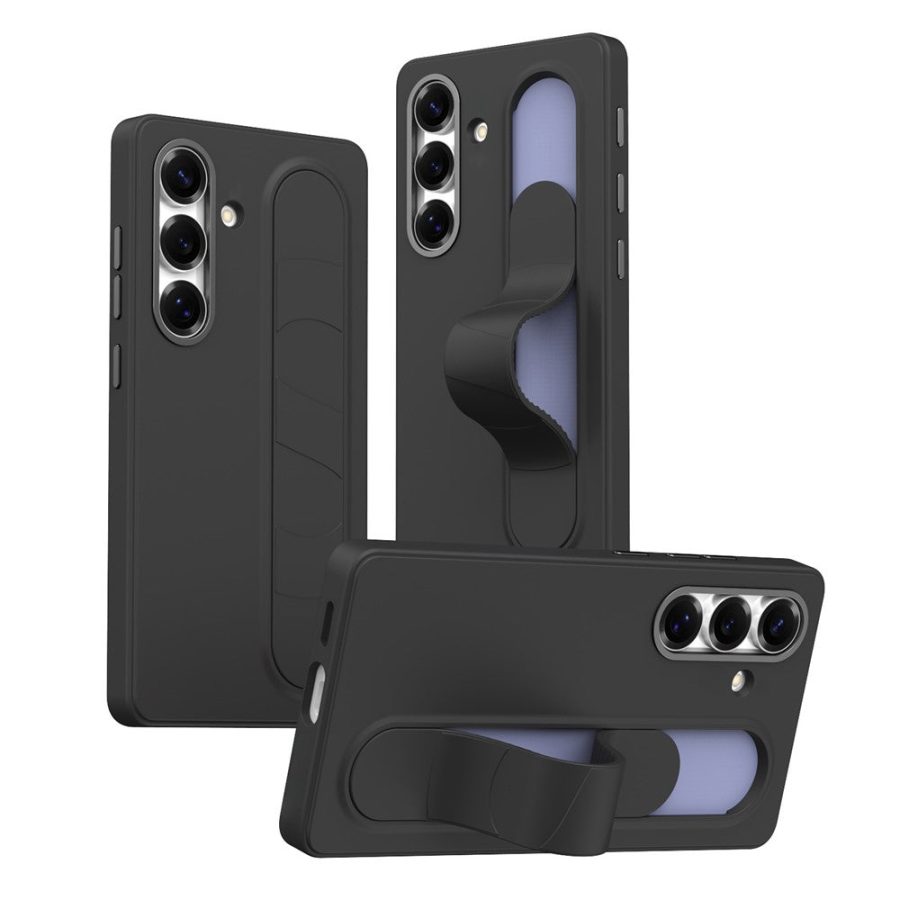 For Samsung Galaxy S24+ Case Customizable Smart Key Control Wristband Kickstand PC + Silicone Phone Cover Black Galaxy S24+ by The Case Factory