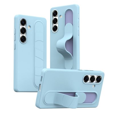 For Samsung Galaxy S24+ Case Customizable Smart Key Control Wristband Kickstand PC + Silicone Phone Cover Blue Galaxy S24+ by The Case Factory