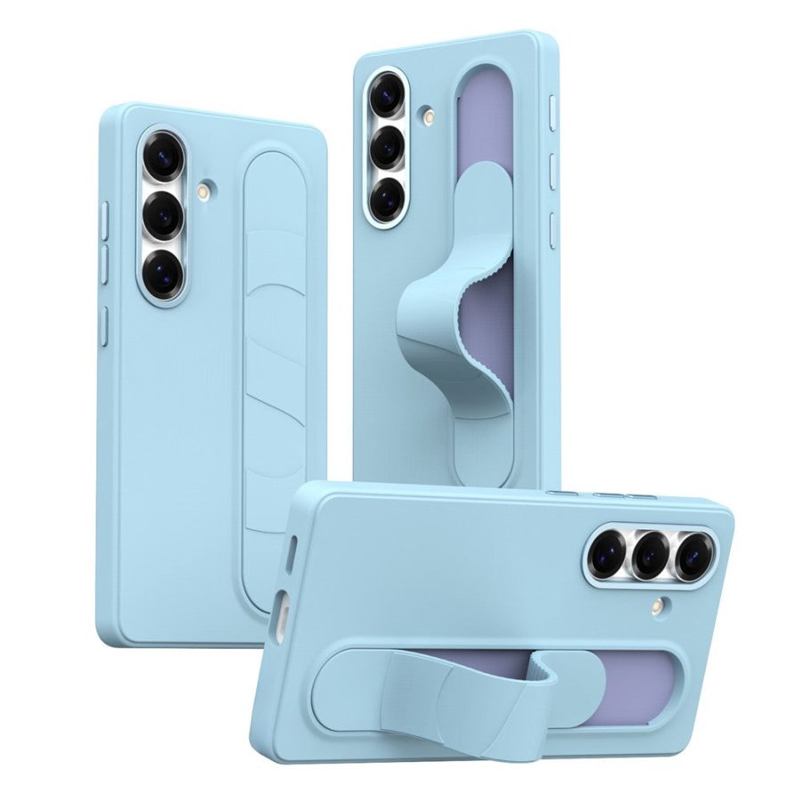 For Samsung Galaxy S24+ Case Customizable Smart Key Control Wristband Kickstand PC + Silicone Phone Cover Blue Galaxy S24+ by The Case Factory