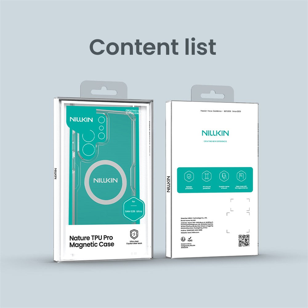 NILLKIN Nature Pro Series for Samsung Galaxy S26 Ultra Magnetic Case TPU-PC Ultra Clear Shockproof Phone Cover by The Case Factory