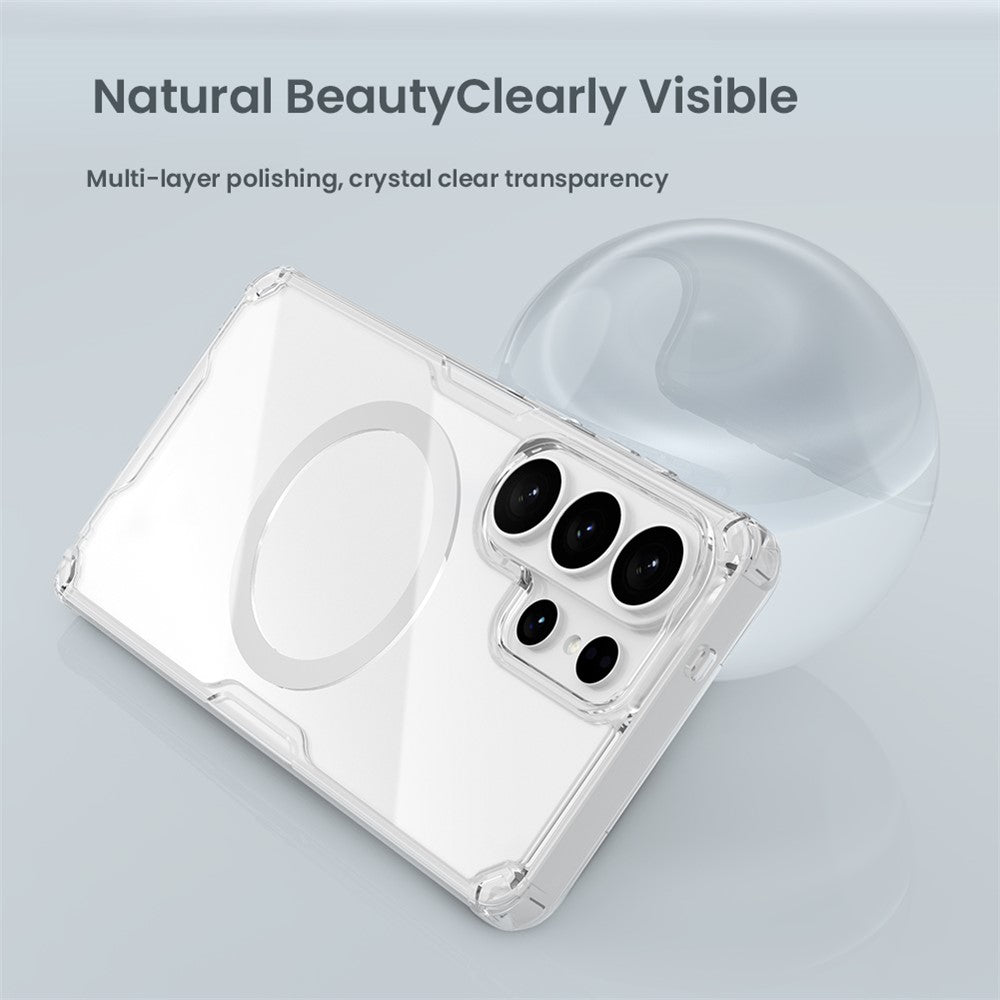 NILLKIN Nature Pro Series for Samsung Galaxy S26 Ultra Magnetic Case TPU-PC Ultra Clear Shockproof Phone Cover by The Case Factory