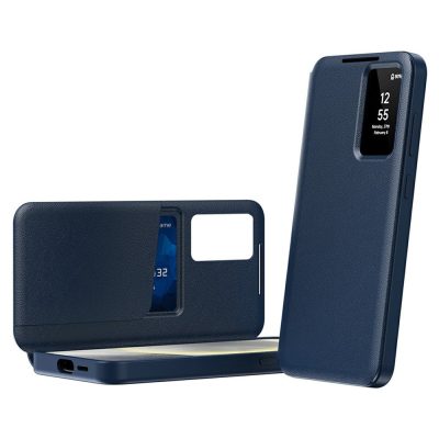 6601197268A-1 For Samsung Galaxy S26 Ultra Case with Card Holder Smart View Window Leather Phone Cover Sapphire Galaxy S26 Ultra by The Case Factory