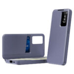 For Samsung Galaxy S26 Ultra Case with Card Holder Smart View Window Leather Phone Cover Grey Purple Galaxy S26 Ultra by The Case Factory