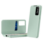For Samsung Galaxy S26 Ultra Case with Card Holder Smart View Window Leather Phone Cover Light Green Galaxy S26 Ultra by The Case Factory