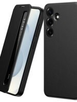 For Samsung Galaxy S25 Case Smart View Window Leather Phone Cover by The Case Factory