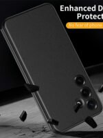 For Samsung Galaxy S25 Case Smart View Window Leather Phone Cover by The Case Factory