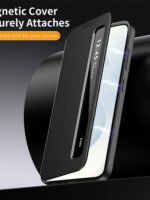 For Samsung Galaxy S25 Case Smart View Window Leather Phone Cover by The Case Factory