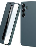 For Samsung Galaxy S25 FE Case Smart View Window Leather Phone Cover Green Galaxy S25 FE by The Case Factory