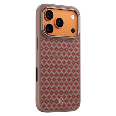 BENKS Y3 For iPhone 17 Pro Case Kevlar Aramid Fiber Woven Texture Phone Cover Compatible with MagSafe Orange iPhone 17 Pro by The Case Factory
