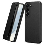 For Samsung Galaxy S22 5G Case Smart View Window Leather Phone Cover Black Galaxy S22 by The Case Factory