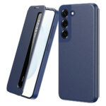 For Samsung Galaxy S22 5G Case Smart View Window Leather Phone Cover Sapphire Galaxy S22 by The Case Factory