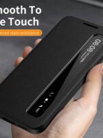 For Samsung Galaxy S25 Edge Case Smart View Window Leather Phone Cover by The Case Factory