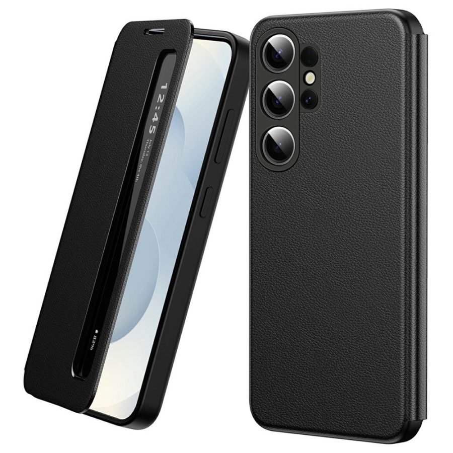 6601198976A-1_e50b0bff-6f3c-4baa-8c54-5e78f3c4490f For Samsung Galaxy S26 Ultra Case Smart View Window Leather Phone Cover Black Galaxy S26 Ultra by The Case Factory