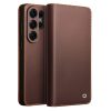 6601199204B-1 QIALINO For Samsung Galaxy S26 Ultra Wallet Case Matte Genuine Leather Flip Phone Cover Brown Galaxy S26 Ultra by The Case Factory