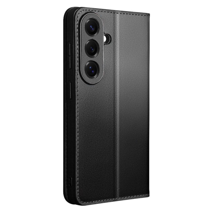 6601199206A-4 QIALINO For Samsung Galaxy S26 / S26 Pro Wallet Case Matte Genuine Leather Flip Phone Cover by The Case Factory