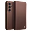 6601199206B-1 QIALINO For Samsung Galaxy S26 / S26 Pro Wallet Case Matte Genuine Leather Flip Phone Cover Brown by The Case Factory