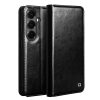 6601199213A-1_72bec108-64e7-4b8d-a287-103bfe7bb990 QIALINO For Samsung Galaxy S26 / S26 Pro Wallet Case Waxy Genuine Leather Flip Phone Cover Black by The Case Factory