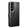 6601199335A-4 QIALINO For Samsung Galaxy S26+ Wallet Case Waxy Genuine Leather Magnetic Closure Flip Phone Cover by The Case Factory