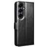6601199336A-4 QIALINO For Samsung Galaxy S26 Wallet Case Waxy Genuine Leather Magnetic Closure Flip Phone Cover by The Case Factory