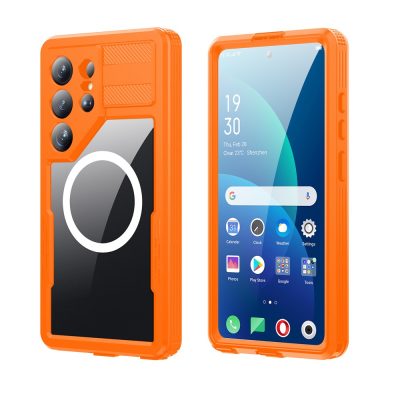 6601199421A-1 REDPEPPER For Samsung Galaxy S26 Ultra IP68 Waterproof Case Clear Magnetic Phone Cover Orange Galaxy S26 Ultra by The Case Factory