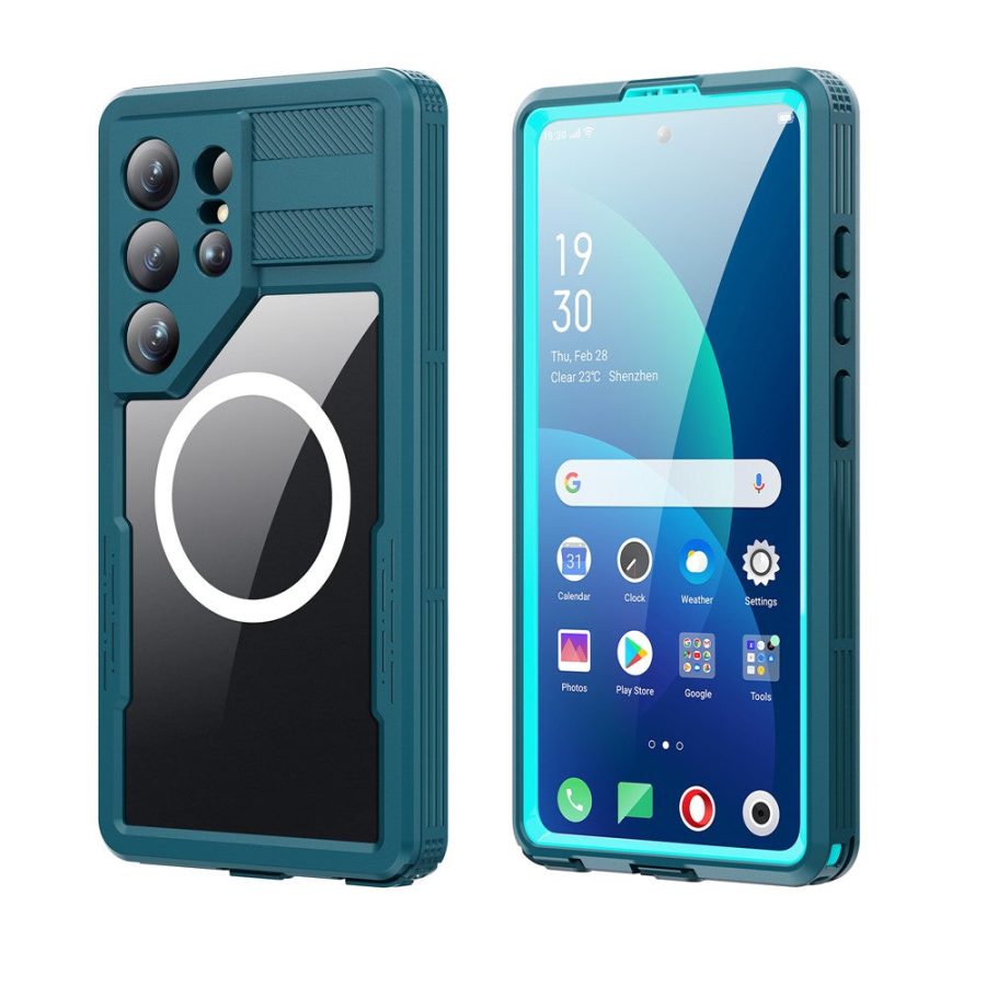 6601199421C-1 REDPEPPER For Samsung Galaxy S26 Ultra IP68 Waterproof Case Clear Magnetic Phone Cover Blue Galaxy S26 Ultra by The Case Factory