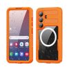 6601199422C-1 REDPEPPER For Samsung Galaxy S26 IP68 Waterproof Case Clear Magnetic Phone Cover Orange Galaxy S26 by The Case Factory