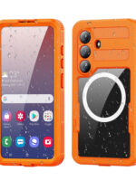 REDPEPPER For Samsung Galaxy S26 IP68 Waterproof Case Clear Magnetic Phone Cover Orange Galaxy S26 by The Case Factory