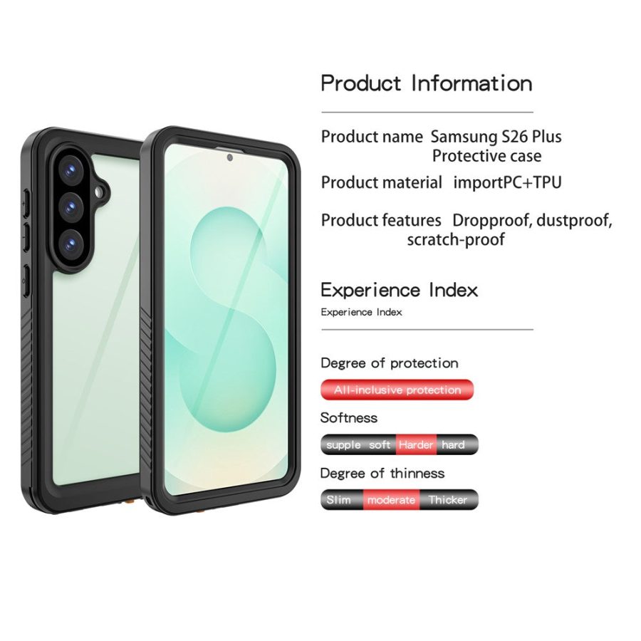 6601199423A-9 REDPEPPER FS Series For Samsung Galaxy S26+ Waterproof Case IP68 Shockproof Phone Cover by The Case Factory