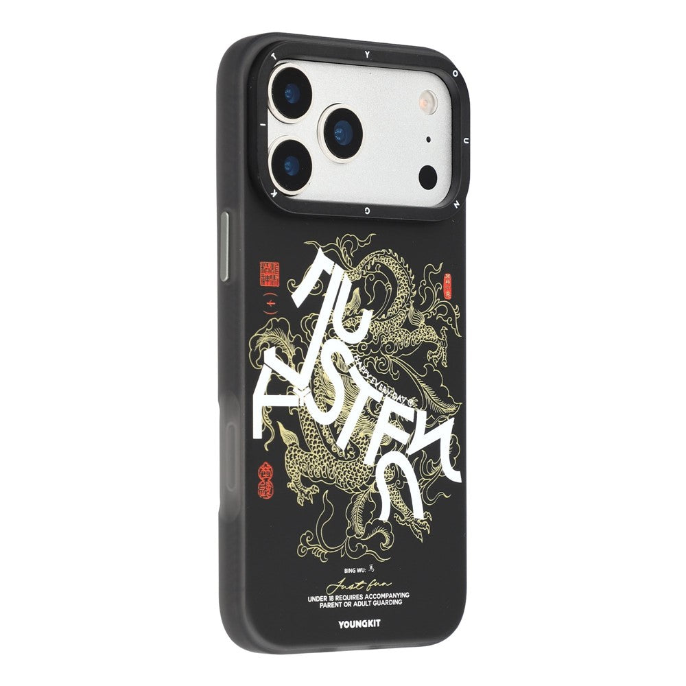 YOUNGKIT Loong Horse Spirit Series For iPhone 17 Pro Max Magnetic Case Skin Touch TPU PC Phone Cover Black iPhone 17 Pro Max by The Case Factory