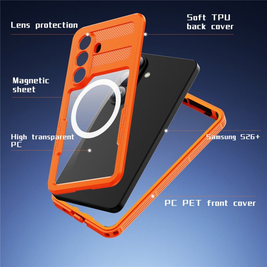 6601200601A-7 REDPEPPER For Samsung Galaxy S26+ IP68 Waterproof Case Clear Magnetic Phone Cover by The Case Factory