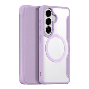 DUX DUCIS Skin X Pro Series For Samsung Galaxy S26 Magnetic Case Flip Leather Cover Purple Pink Galaxy S26 by The Case Factory