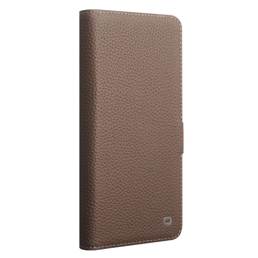 6601200828A-5 QIALINO For Samsung Galaxy S26 Ultra Wallet Case Litchi Genuine Leather Magnetic Closure Flip Phone Cover by The Case Factory
