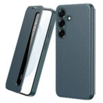 For Samsung Galaxy S26 / S26 Pro Case Smart View Window Leather Phone Cover Green by The Case Factory