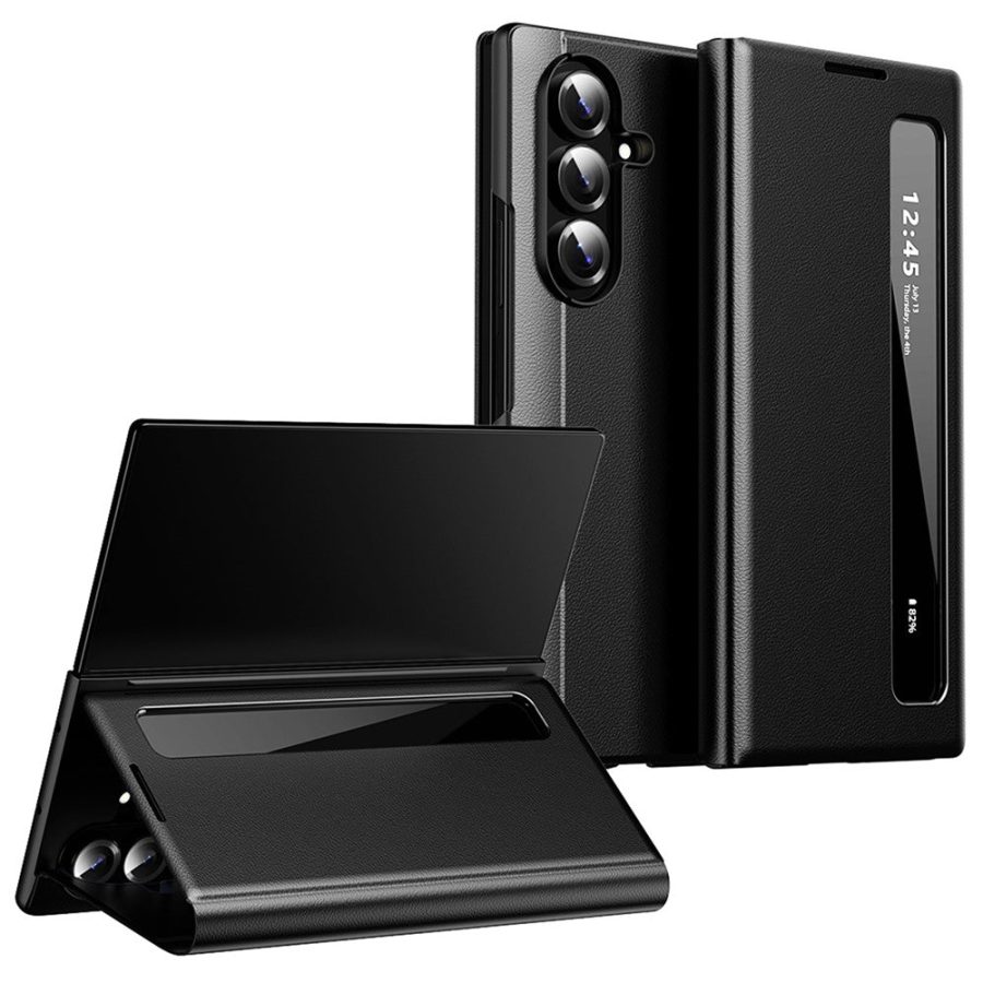 6601202389A-1_b4430591-72e8-42bb-a95c-f5b542340972 For Samsung Galaxy Z Fold7 5G Case Smart View Window Leather Phone Cover Black Galaxy Z Fold7 by The Case Factory