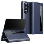 For Samsung Galaxy Z Fold7 5G Case Smart View Window Leather Phone Cover Sapphire Galaxy Z Fold7 by The Case Factory