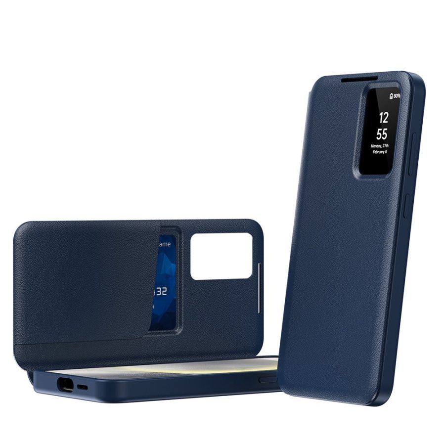 6601202390A-2 For Samsung Galaxy S26 / S26 Pro Case with Card Holder Smart View Window Leather Phone Cover by The Case Factory
