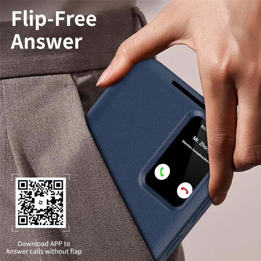 6601202390A-6 For Samsung Galaxy S26 / S26 Pro Case with Card Holder Smart View Window Leather Phone Cover by The Case Factory