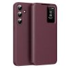 6601202390D-1 For Samsung Galaxy S26 / S26 Pro Case with Card Holder Smart View Window Leather Phone Cover Red by The Case Factory