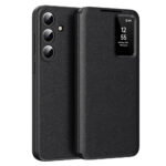 For Samsung Galaxy S26+ Case with Card Holder Smart View Window Leather Phone Cover Black Galaxy S26+ by The Case Factory