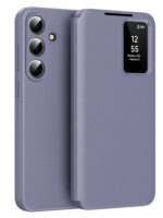 For Samsung Galaxy S26+ Case with Card Holder Smart View Window Leather Phone Cover Light Purple Galaxy S26+ by The Case Factory