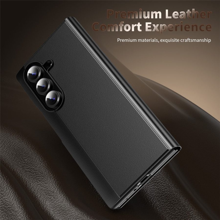 6601202501A-2 For Samsung Galaxy Z Fold6 5G Case Smart View Window Leather Phone Cover by The Case Factory
