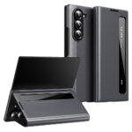 For Samsung Galaxy Z Fold6 5G Case Smart View Window Leather Phone Cover Grey Galaxy Z Fold6 by The Case Factory