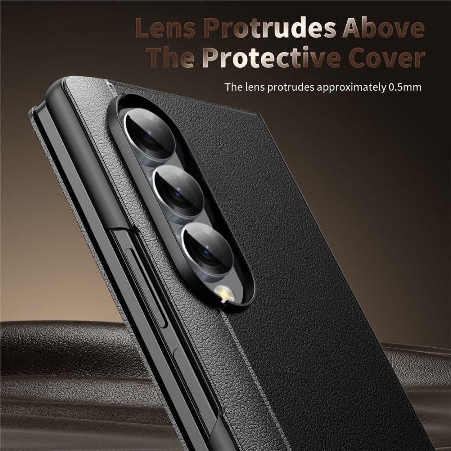 6601202503A-5 For Samsung Galaxy Z Fold4 5G Case Smart View Window Leather Phone Cover by The Case Factory