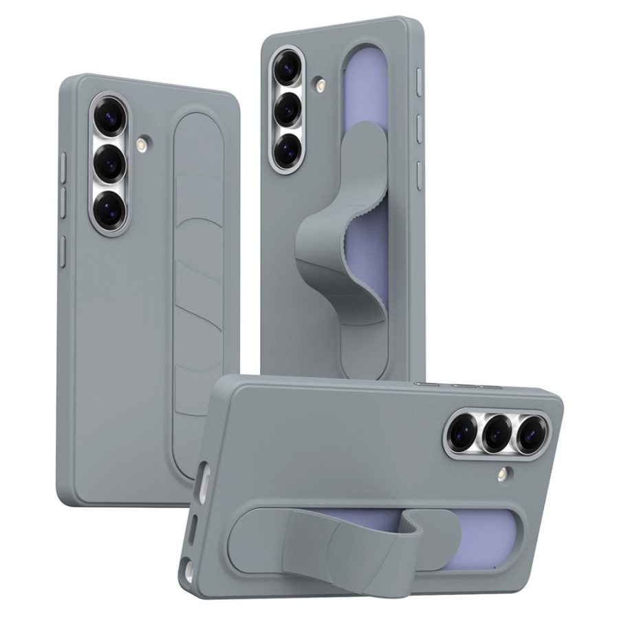 6601202670C-1 For Samsung Galaxy S26 / S26 Pro Case Customizable Smart Key Control Wristband Kickstand PC + Silicone Phone Cover Grey by The Case Factory