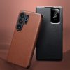 6601202772A-9 QIALINO For Samsung Galaxy S26 Ultra Wallet Case Genuine Leather Flip Phone Cover with Smart View Window by The Case Factory