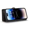 101123267A-5 CASEME For iPhone 12 Case 2-in-1 Detachable Magnetic Zipper Wallet Vegan Leather Flip Cover