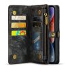 101130089C-2 CASEME For iPhone 13 Mini Case 2-in-1 Detachable Magnetic Zipper Wallet Vegan Leather Flip Cover