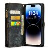 101130092C-3 CASEME For iPhone 13 Pro Case 2-in-1 Detachable Magnetic Zipper Wallet Vegan Leather Flip Cover