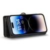 101130092C-5 CASEME For iPhone 13 Pro Case 2-in-1 Detachable Magnetic Zipper Wallet Vegan Leather Flip Cover